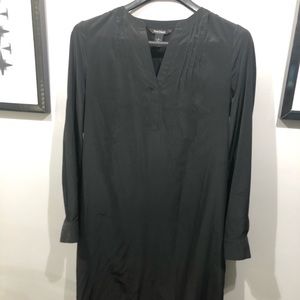 White House Black Market basic silk shirt dress, size 6